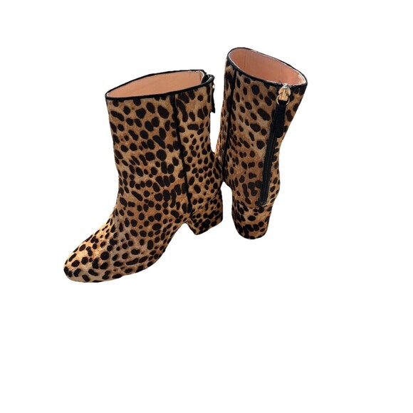 J.Crew Sadie Ankle Boots Block Heel Animal Leopard Calf Hair Size 6 NWOB $258 - Picture 8 of 12